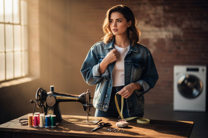 Comment reporter une veste en jean trop grande ?