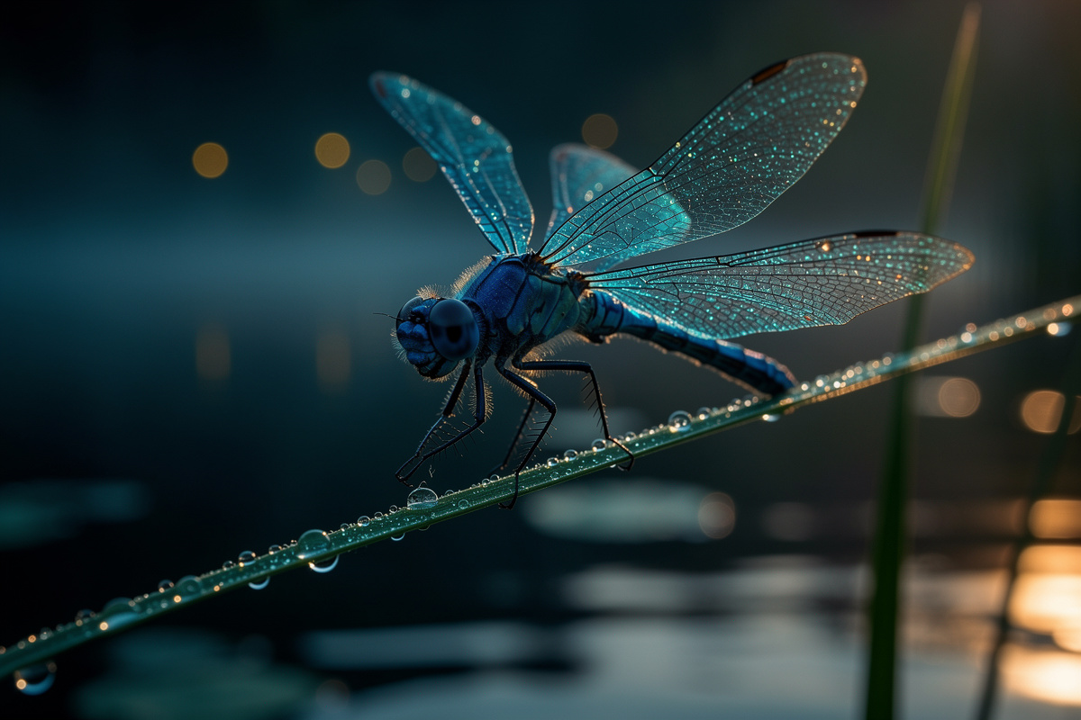 La signification de la libellule bleue : un guide spirituel