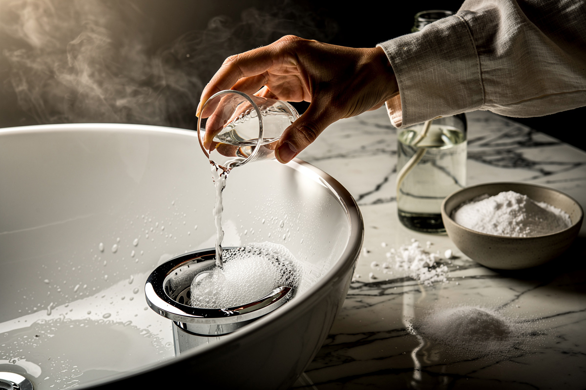 Odeur de canalisation : la bonne dose de vinaigre et bicarbonate
