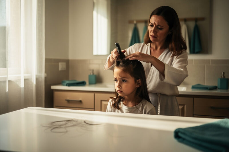Ma fille perd ses cheveux par poignées : que faire ?